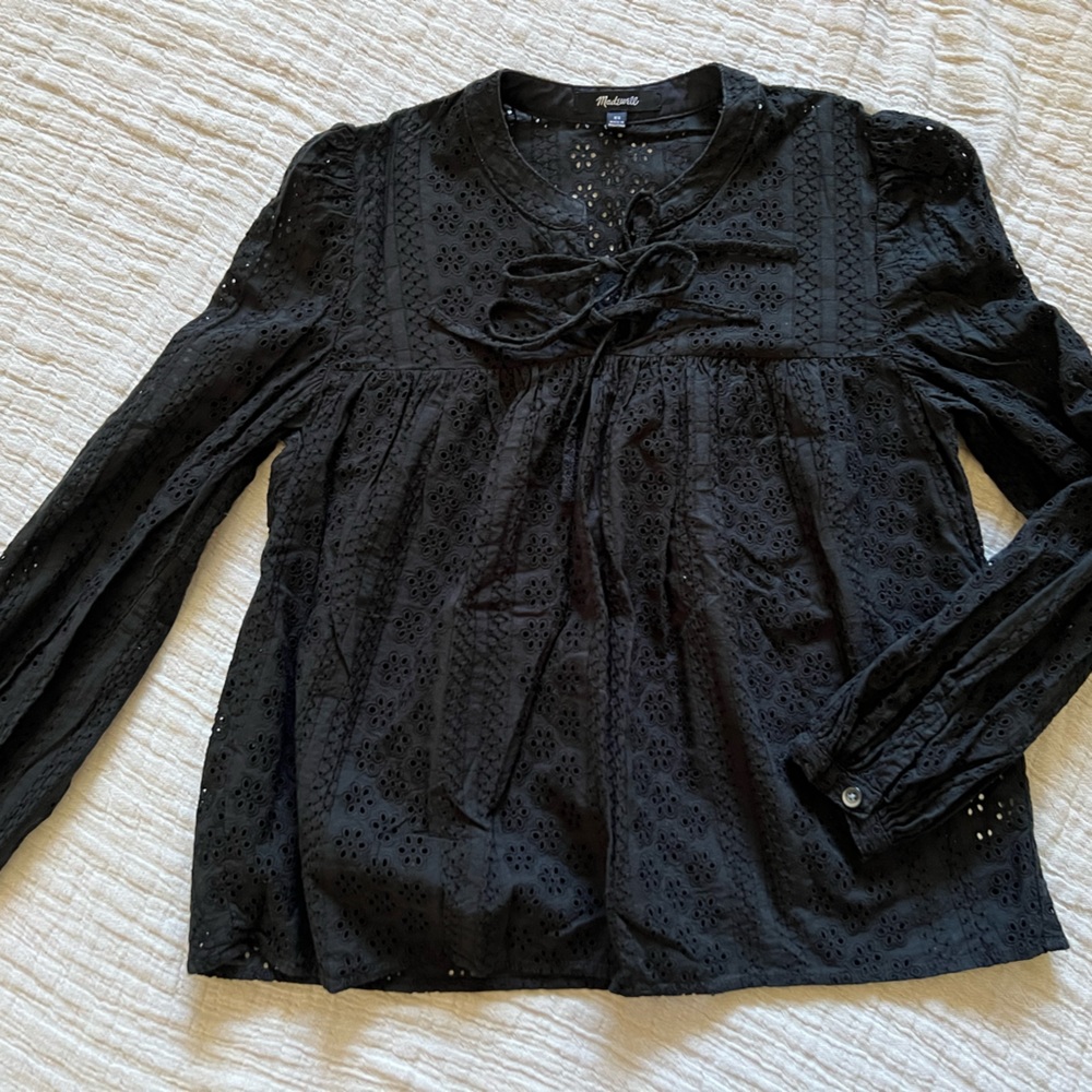 Madewell Eyelet Long sleeve top